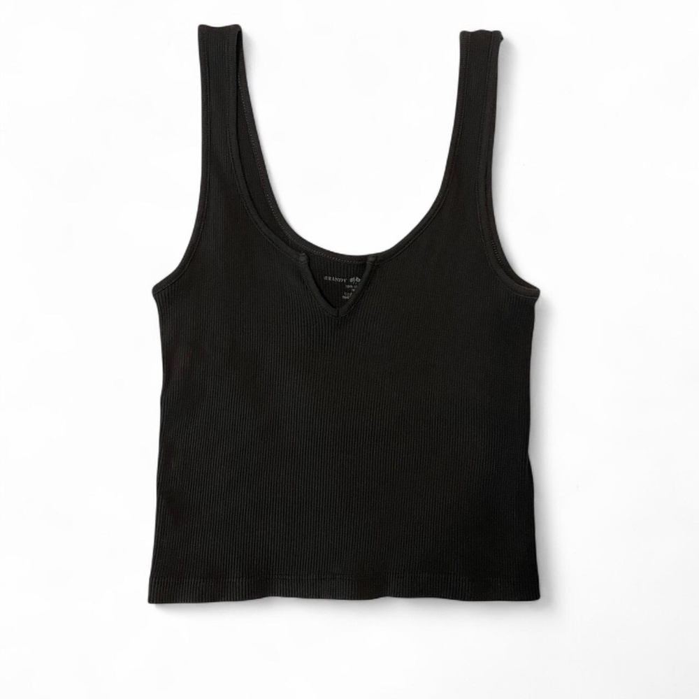 Brandy Melville black ribbed tank top